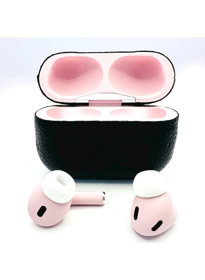 Craft Merlin Craft Customized Apple AirPods Pro 3 – Leather Calf Black with Pink Hand-Painted Finish, Personalized Wireless Earbuds, Luxury Two-Tone Gift (Leather-Calf-Black-Pink) - Image 5