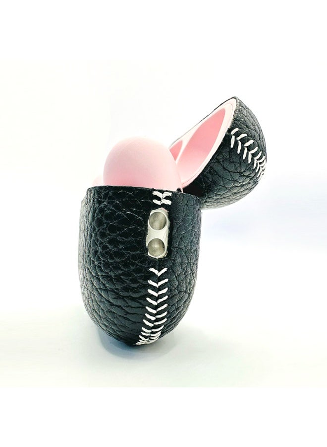 Craft Merlin Craft Customized Apple AirPods Pro 3 – Leather Calf Black with Pink Hand-Painted Finish, Personalized Wireless Earbuds, Luxury Two-Tone Gift (Leather-Calf-Black-Pink) - Image 3
