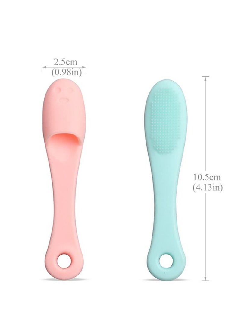 Generic - Soft Silicone Face Scrubber Finger Brush - light blue - Image 1