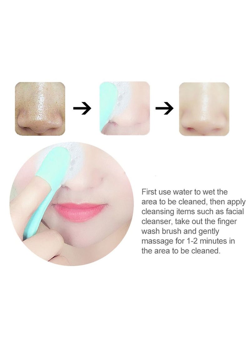 Generic - Soft Silicone Face Scrubber Finger Brush - light blue - Image 1