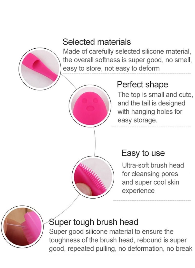Generic - Soft Silicone Face Scrubber Finger Brush - light blue - Image 1