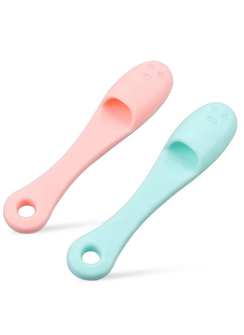 Generic - Soft Silicone Face Scrubber Finger Brush - light blue - Image 1