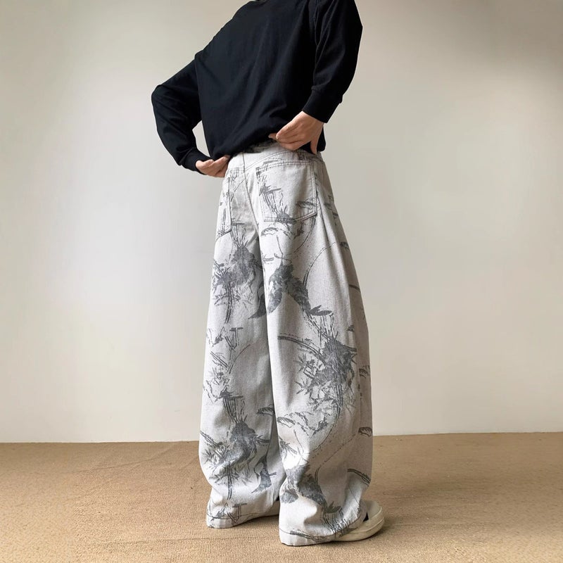 Unisex Classic Denim Jeans Loose Fit Daily Outdoor Wear - Image 5