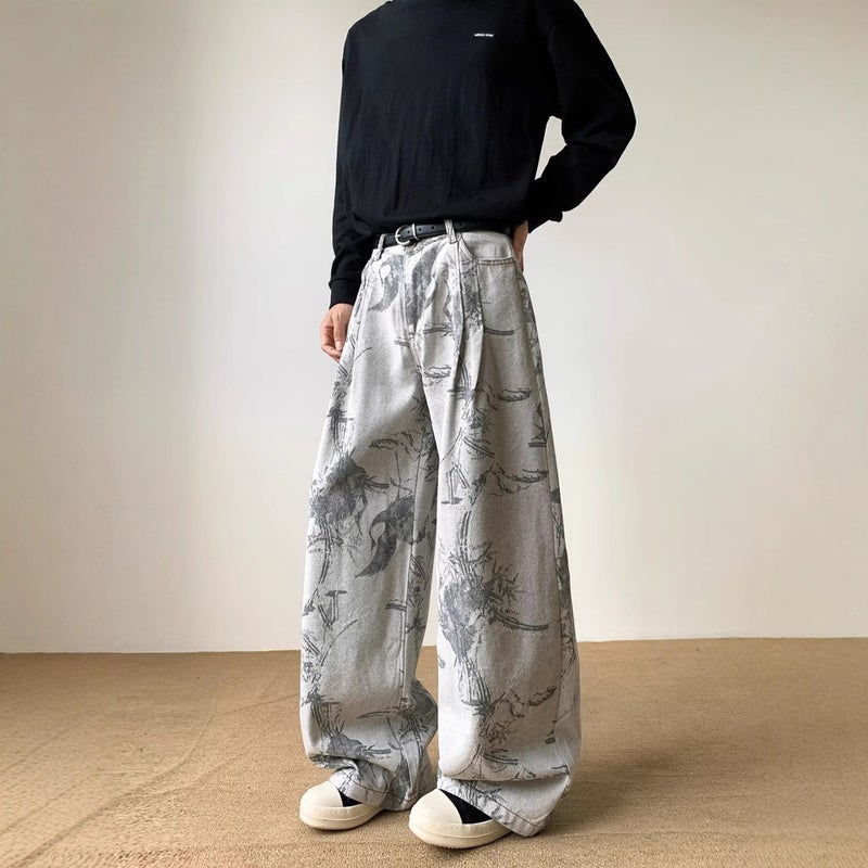 Unisex Classic Denim Jeans Loose Fit Daily Outdoor Wear - Image 4