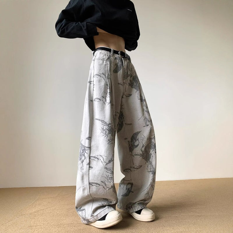Unisex Classic Denim Jeans Loose Fit Daily Outdoor Wear - Image 3