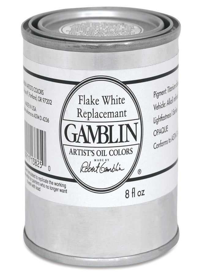 GAMBLIN 8 oz. Artists' Grade Oil Paints Color: Flake White Replacement