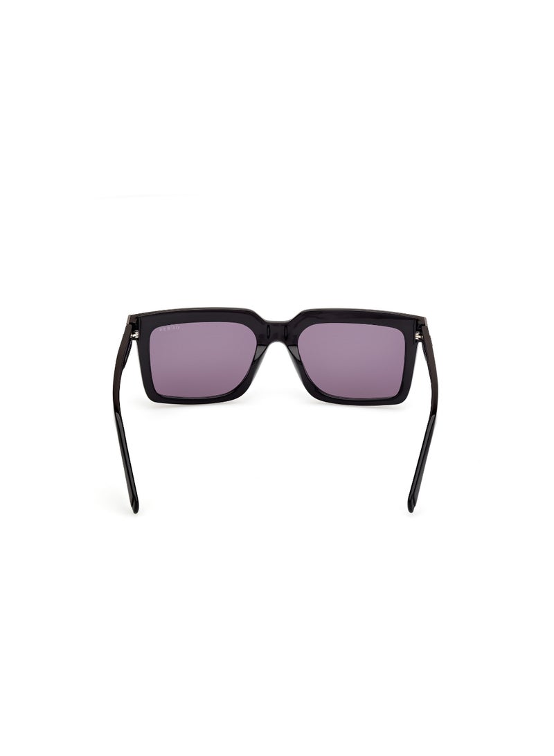 GUESS FULL RIM MALE RECTANGULAR BLACK ACETATE SUNGLASSES - Image 4