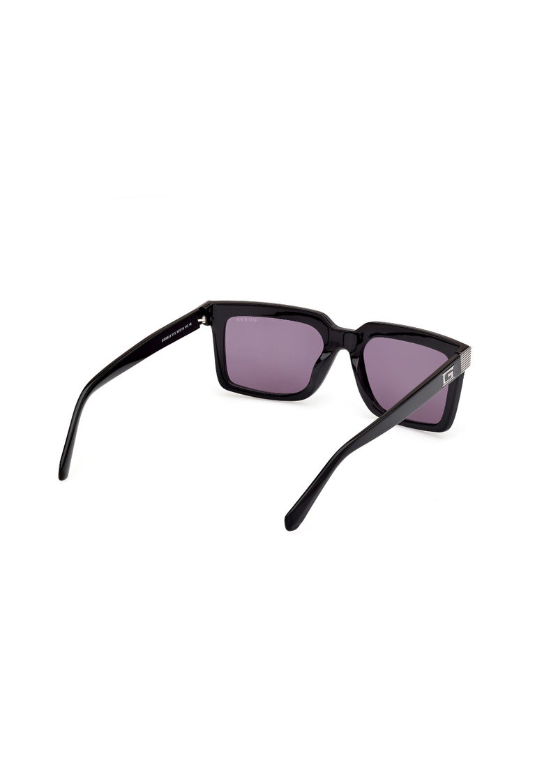 GUESS FULL RIM MALE RECTANGULAR BLACK ACETATE SUNGLASSES - Image 5