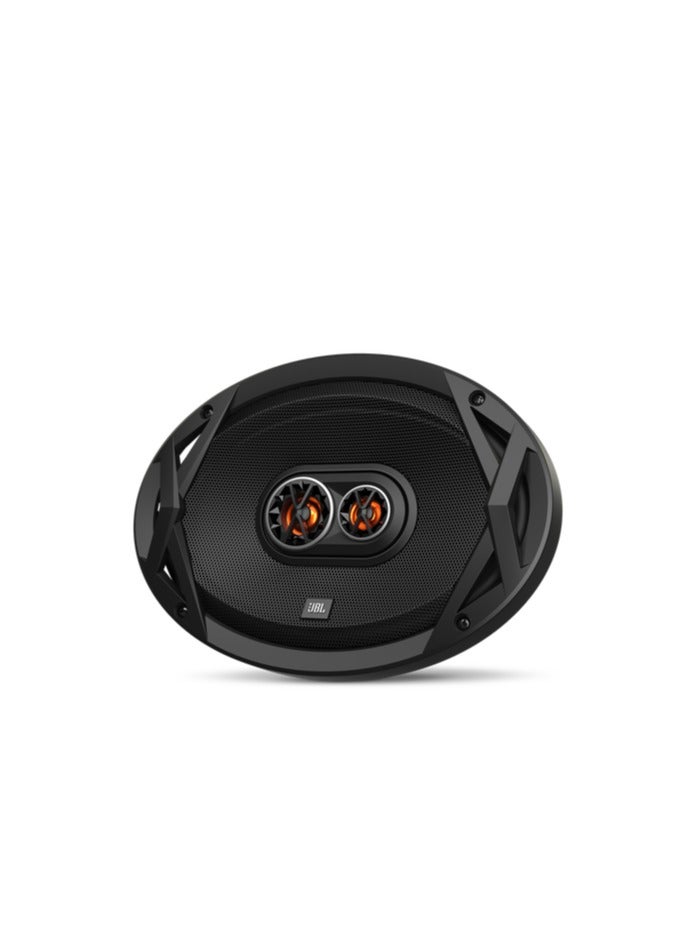 Jbl Club 9630 240 Peak Power Of Each Speaker And RMS 80W Each Speaker 6X9 3 Ohm Club Series 3-Way Uv-Resistant Polypropylene Woofers Coaxial Car Audio Stereo Speakers Grilles Included Bundled With Alphasonik Earbuds - Image 4