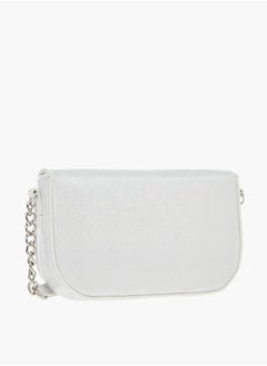 Celeste Girls Bow Embellished Crossbody Bag with Chain Detail Strap and Flap Closure  - Image 3
