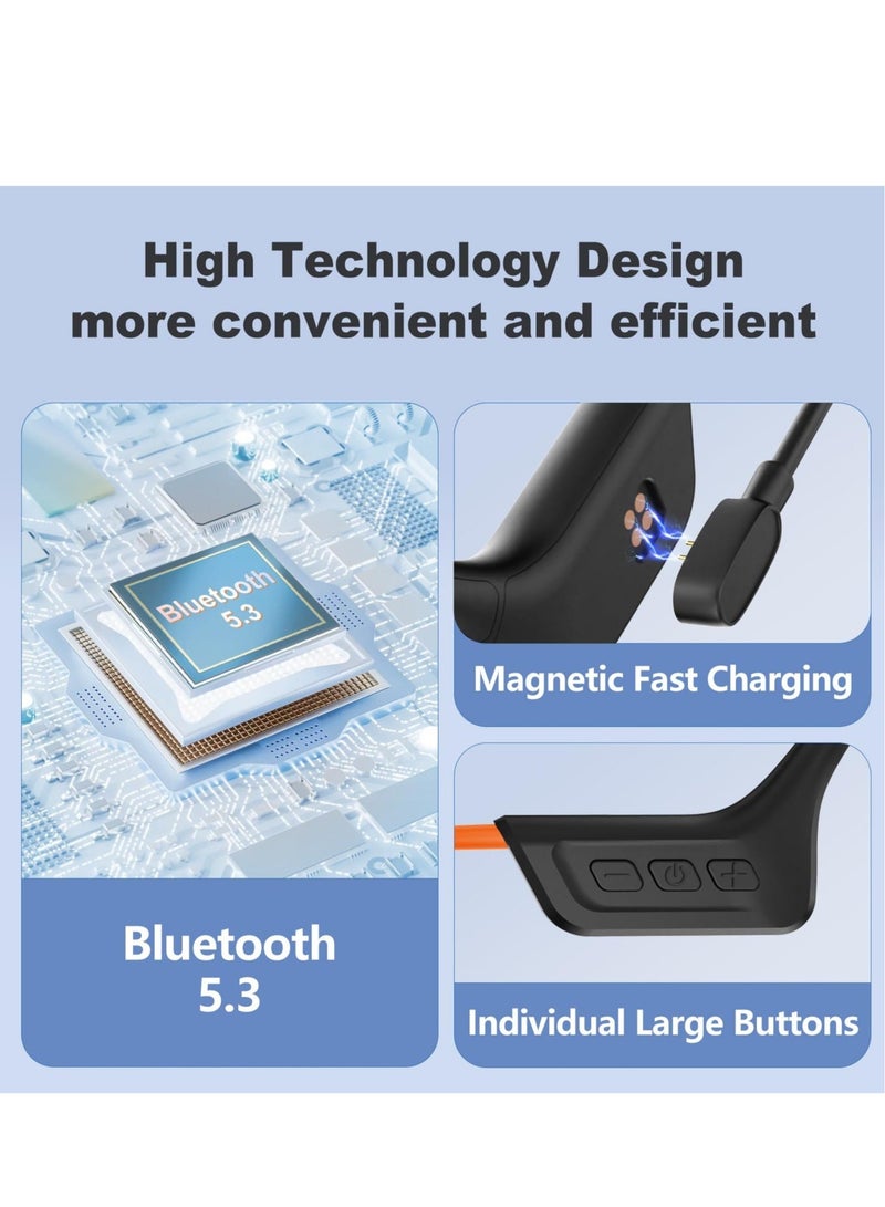 Captaintech Wireless Bone Conduction Headphones, Bluetooth 5.3, IPX7 Waterproof with Built-in Mic, 10H Playtime for Running, Cycling, Gym & Workout - Image 3