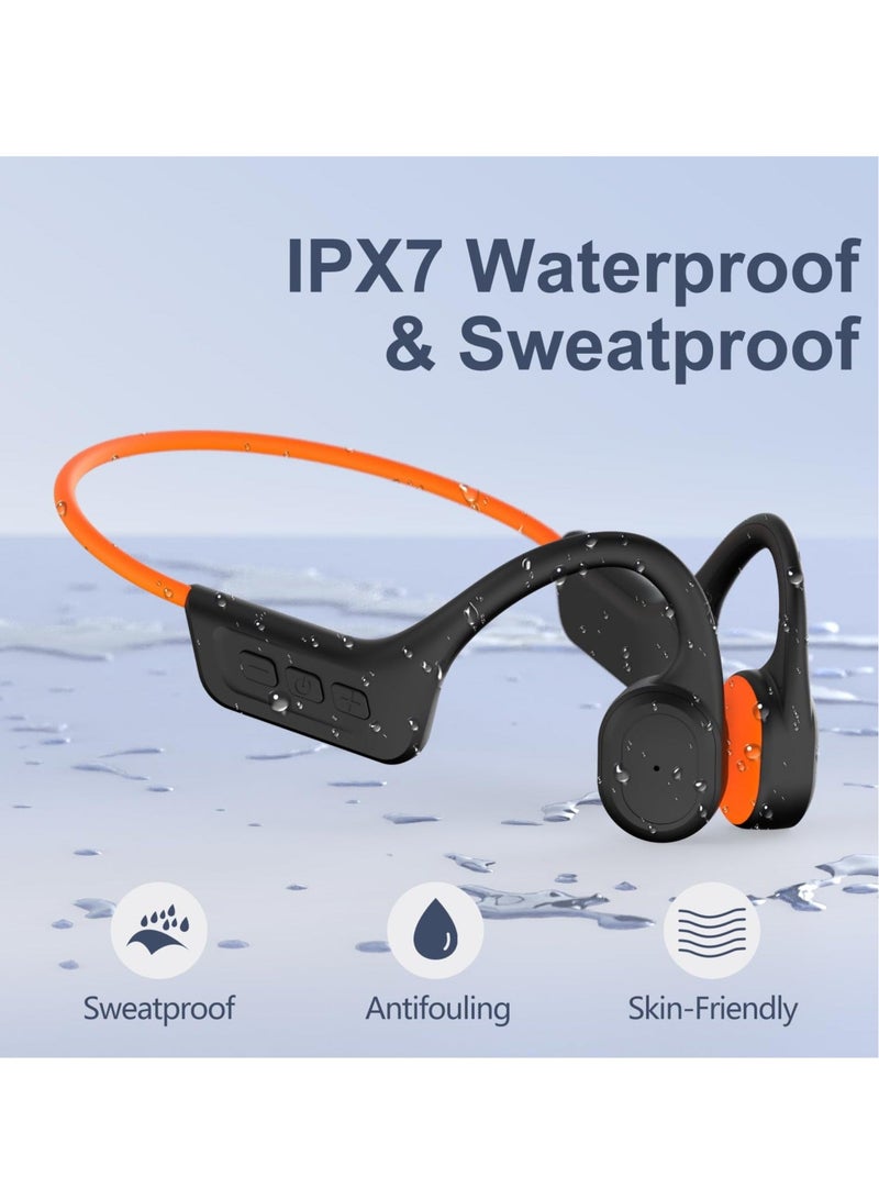Captaintech Wireless Bone Conduction Headphones, Bluetooth 5.3, IPX7 Waterproof with Built-in Mic, 10H Playtime for Running, Cycling, Gym & Workout - Image 2