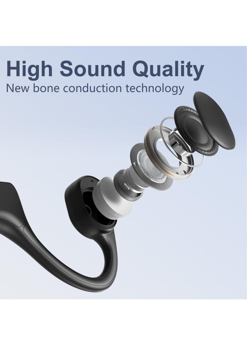 Captaintech Wireless Bone Conduction Headphones, Bluetooth 5.3, IPX7 Waterproof with Built-in Mic, 10H Playtime for Running, Cycling, Gym & Workout - Image 5