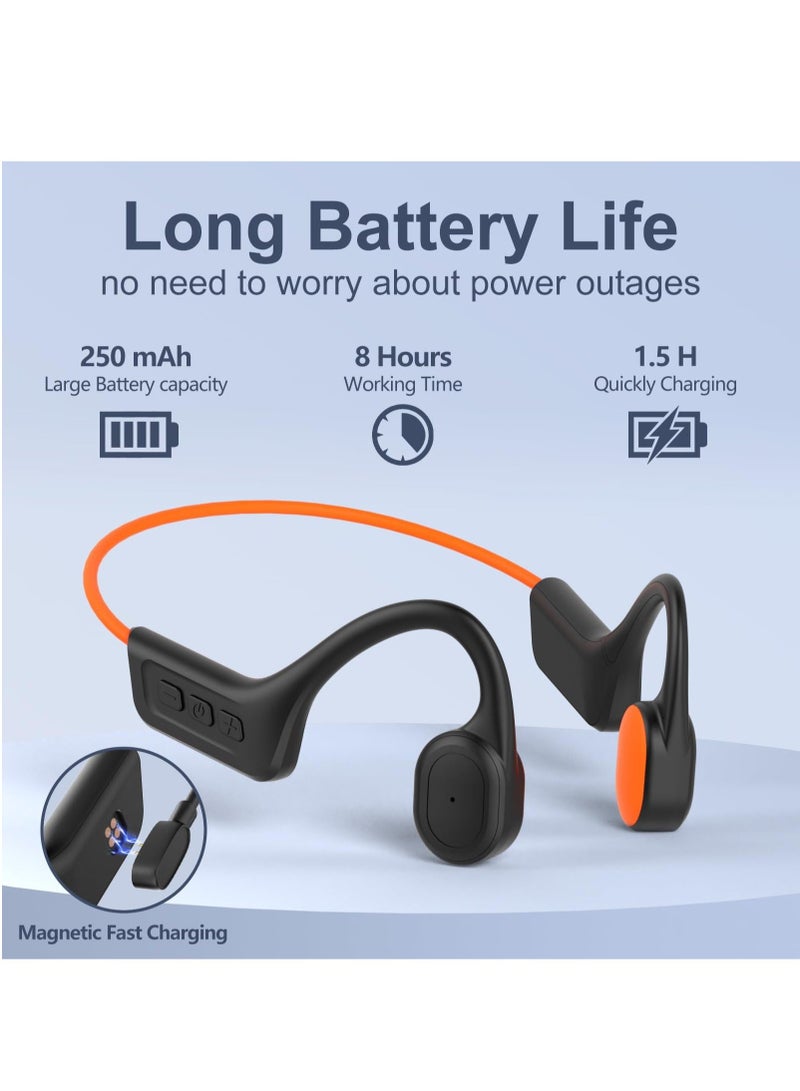 Captaintech Wireless Bone Conduction Headphones, Bluetooth 5.3, IPX7 Waterproof with Built-in Mic, 10H Playtime for Running, Cycling, Gym & Workout - Image 4