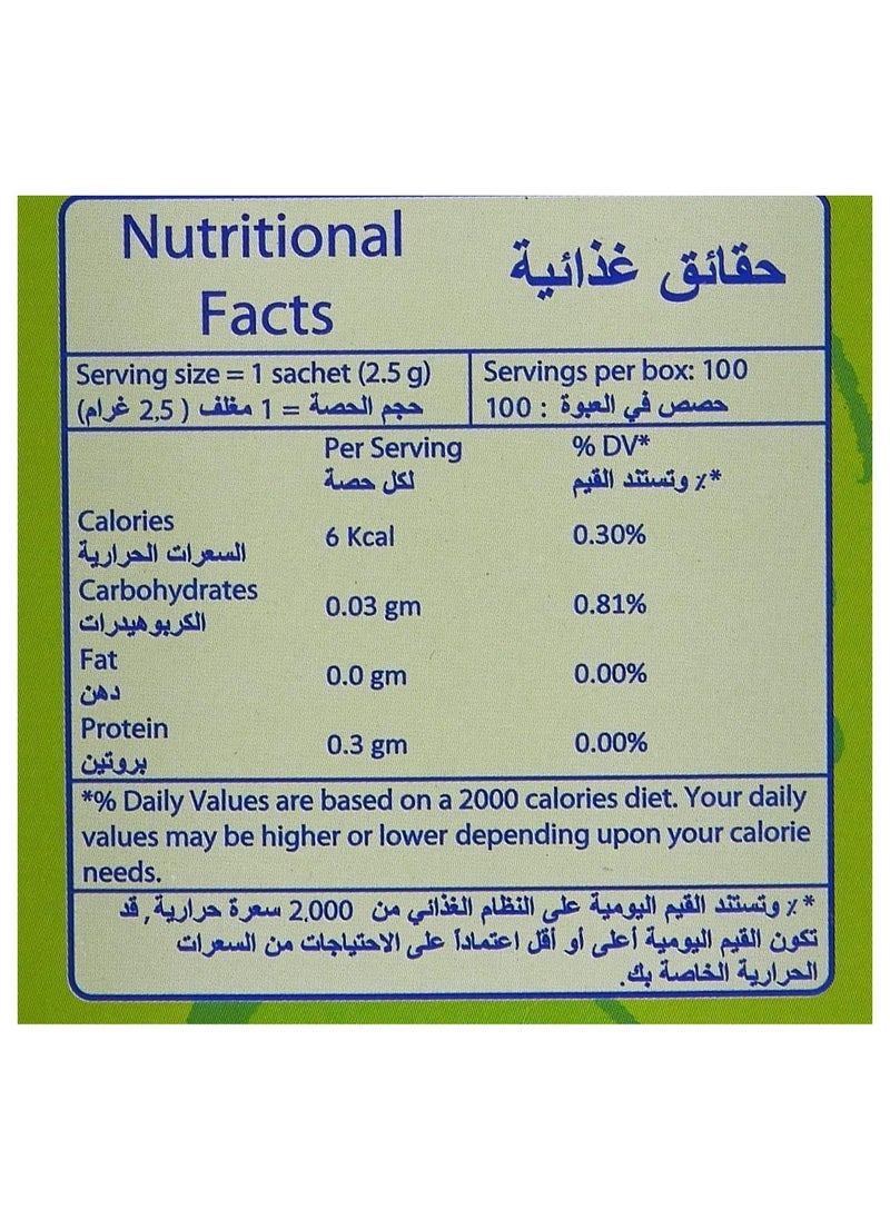 Steviana - Sweetener From Stevia Leaves 100 Sachets 250 G - Image 1