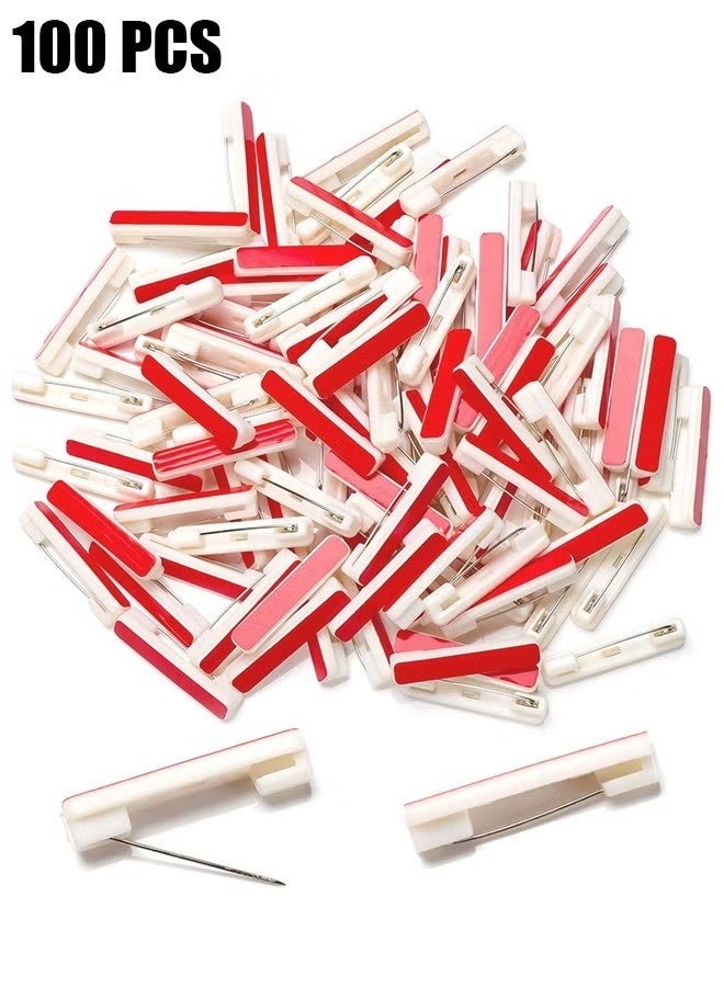 ١٠٠ دبوس أمان أبيض لاصق، دبابيس خلفية لشارات الهوية، دبابيس لبطاقات الأسماء، دبابيس أمان لاصقة بيضاء، دبابيس لاصقة لقطع صناعة بطاقات الهوية، دبابيس أمان خلفية، أفضل دبابيس لبطاقات الأسماء المتوفرة - Image 1