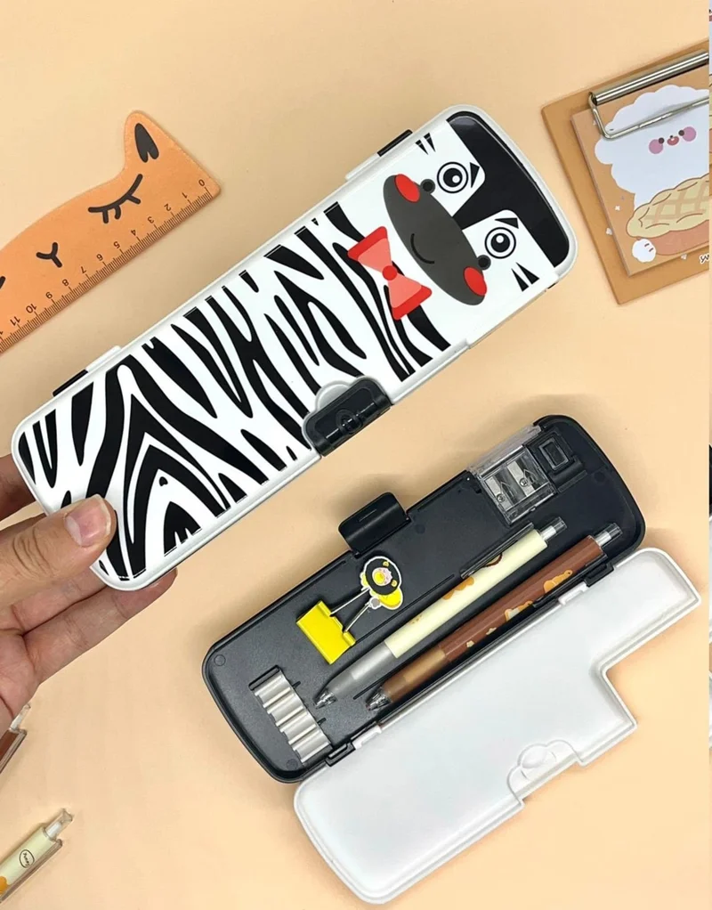 Kağıt Gemi Dükkan Paper Ship Shop Zebra Pattern Double Sided Pencil Box