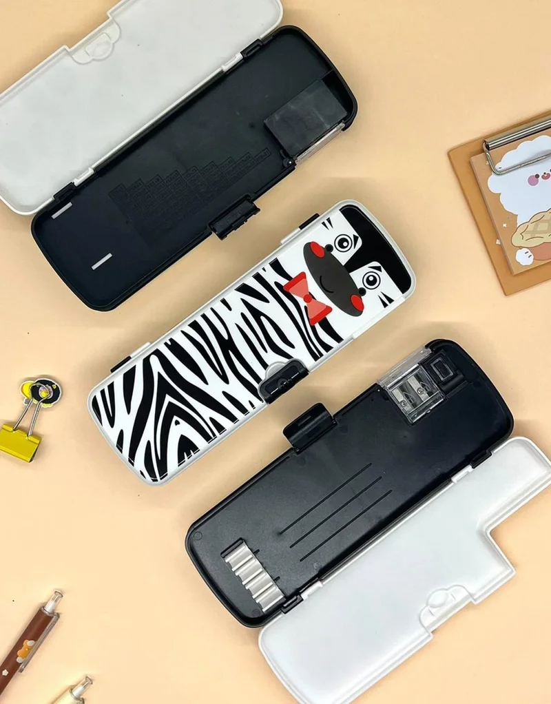 Kağıt Gemi Dükkan Paper Ship Shop Zebra Pattern Double Sided Pencil Box
