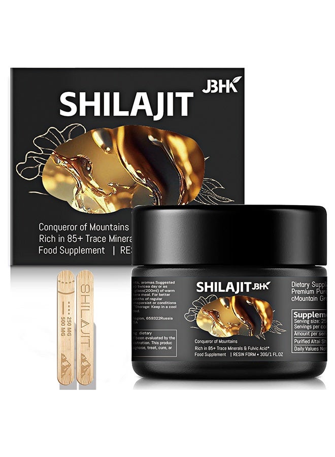 JBHK Shilajit Resin 30g, 100% High Purity Shilajit, Boost Metabolism, Balancing Thelmmune System, with Foldable Spoon - Image 1
