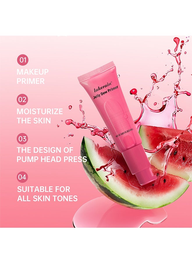 lakerain Jelly Dew Primer - Gel-Based & Hydrating Face Primer, Fruit Jelly Makeup Primer For Flawless, Smooth Skin & Long-Lasting Makeup, Fills In Pores & Fine Lines #02 Peach - Image 3
