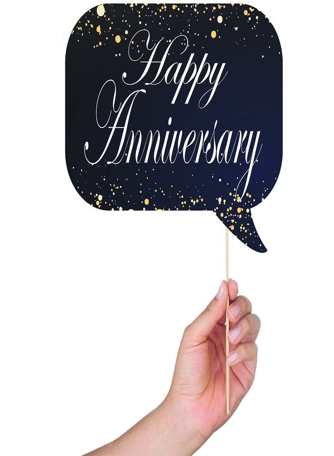 Outside The Booth Anniversary Photo Booth Props - 41-pc Photobooth Kit with 8 x 10-Inch Sign, 60 Adhesive Pads, 45 Sticks - Wedding Anniversary Photo Props - Wedding Photo Booth Props - Image 3