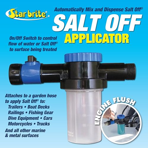 Star Brite أداة STAR BRITE لإزالة الملح - أداة رش لتنظيف محركات البحرية وإزالة الملح للقوارب والمقطورات ومعدات الصيد ومعدات الغوص والمزيد - Image 4