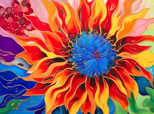 Cross & Glory Cross Glory Vibrant Firelit Dahlias Dance 1000 Piece Jigsaw Puzzle for Adults Vibrant Artistry 20 x 27 Inches - Image 5
