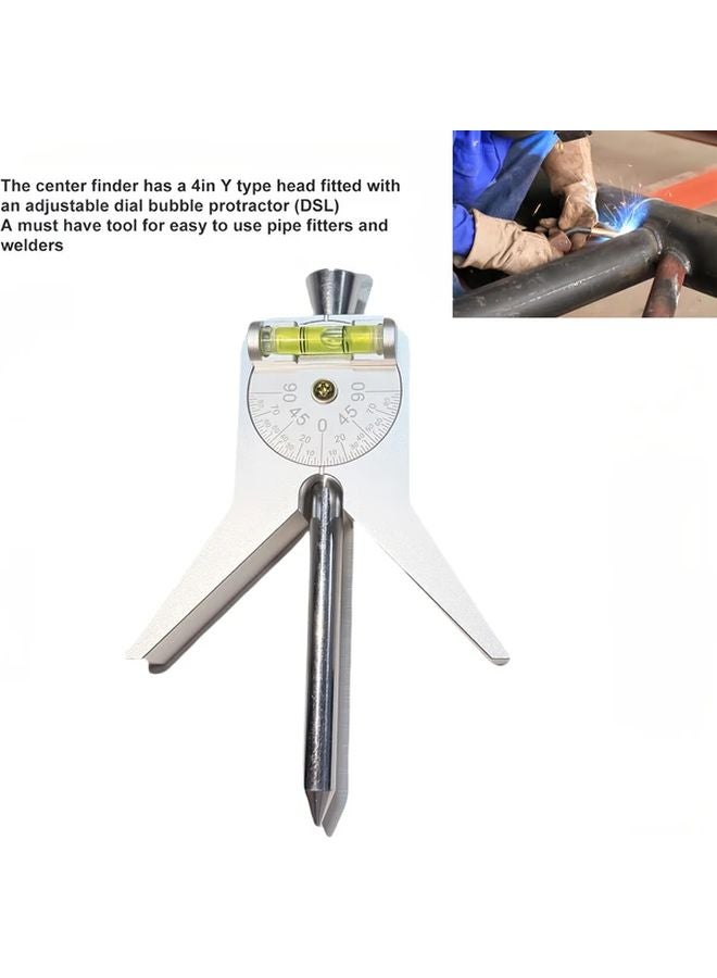 1pc Y Type Pipe Center Locator With Adjustable Measuring Tape For Precise Pipe Alignment - Image 2