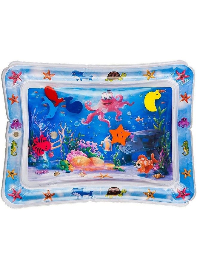 MOBDESK Baby Kids Water Play Mat Toys Inflatable Tummy Time Leakproof Water Play Mat Fun Activity Play Center Indoor And Outdoor Water Play Mat For Baby (Regular) - Image 1