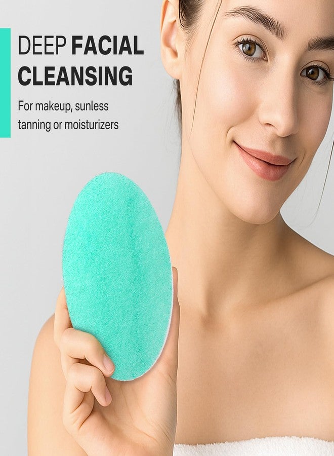 Yiclick Exfoliating Facial Sponge - Daily Cleansing Face Scrubber Exfoliator, Reusable Exfoliating Pads, Makeup Blackhead Remover Tools, Face Scrub Brush, Body Scrubber Sponge for Shower Bath - Image 3