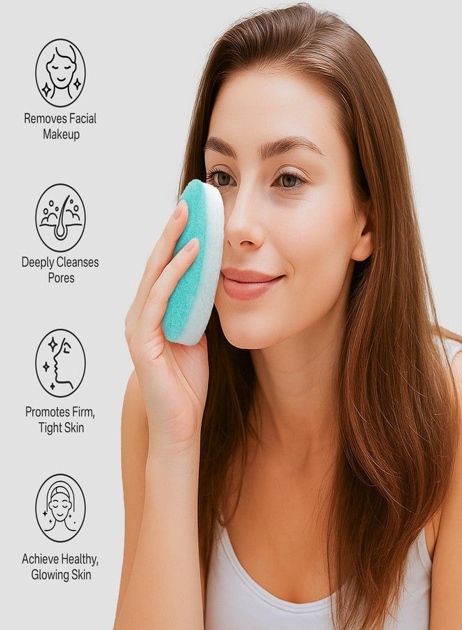Yiclick Exfoliating Facial Sponge - Daily Cleansing Face Scrubber Exfoliator, Reusable Exfoliating Pads, Makeup Blackhead Remover Tools, Face Scrub Brush, Body Scrubber Sponge for Shower Bath - Image 5