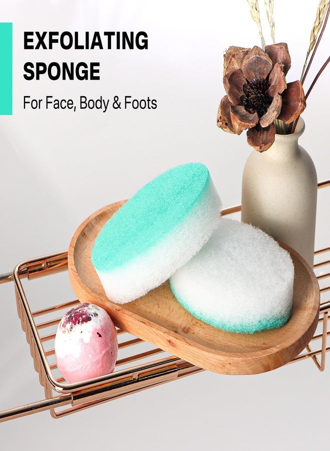 Yiclick Exfoliating Facial Sponge - Daily Cleansing Face Scrubber Exfoliator, Reusable Exfoliating Pads, Makeup Blackhead Remover Tools, Face Scrub Brush, Body Scrubber Sponge for Shower Bath - Image 2