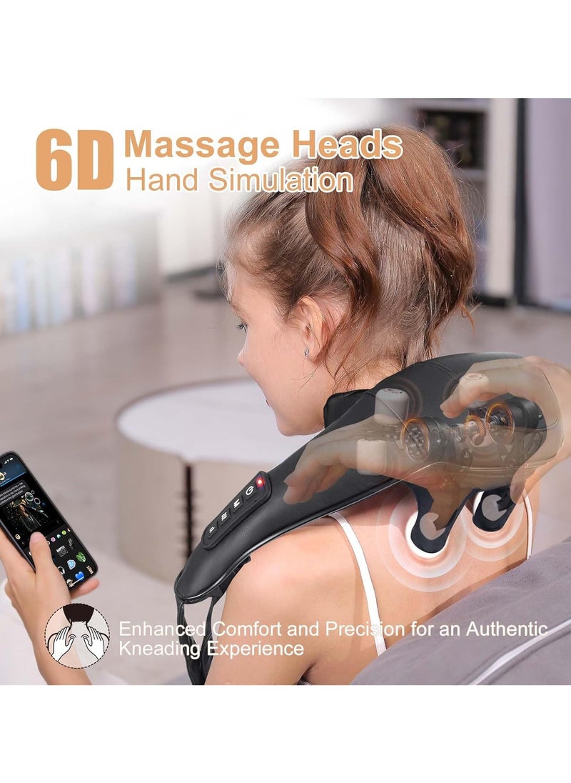 Generic - Shiatsu Neck Massager with Heat [2025 Upgraded] - Ideal Gifts for Mom Dad,Cordless Kneading Massage for Pain Relief, Rechargeable Massage for Neck, Shoulder and Back - Image 1