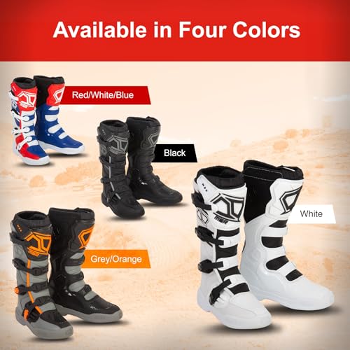 MSR M3X Motocross Boots – Black, Men’s Size 8 – Rugged Micro‑Fiber Build, Steel Shank Support, Injection‑Molded Protection, Adjustable Buckles & Dirt‑Blocking Gaiter - Image 5