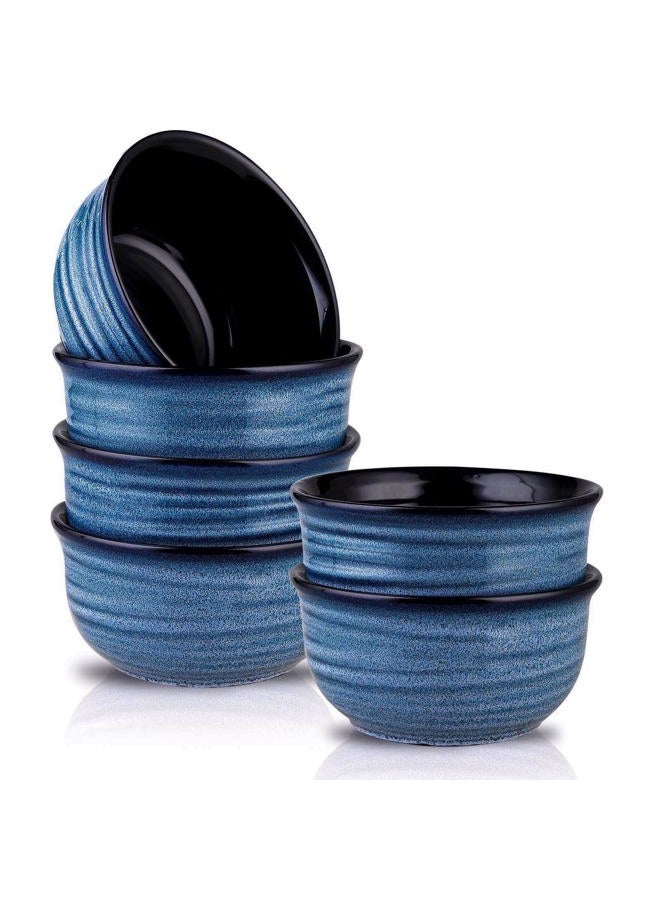 Hasense Cereal Bowl Set of 6, 20 Ounces Ceramic Soup Bowls Set for Kitchen, Suit for Cereal Soup Rice Pasta Salad Oatmeal, Microwave and Dishwasher Safe(Blue) - Image 1