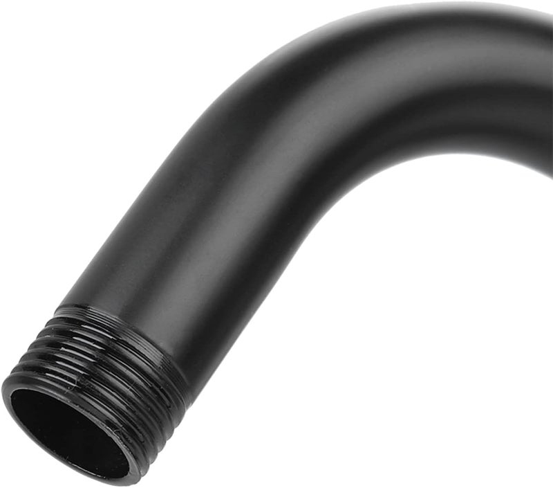 كلاراكو ذراع تمديد دش على شكل حرف S، 8 بوصات، مصنوع من الفولاذ المقاوم للصدأ 201، ذراع تمديد دش منحني على شكل حرف S، ملحق حمام G1/2 بوصة، أنبوب رأس دش على شكل حرف S، أسود - Image 5