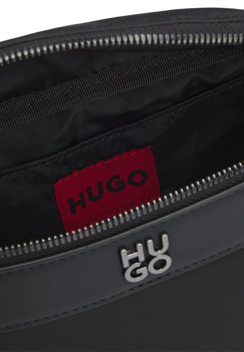 HUGO Black Twill belt bag with stacked-logo hardware for Men | Best Price UAE