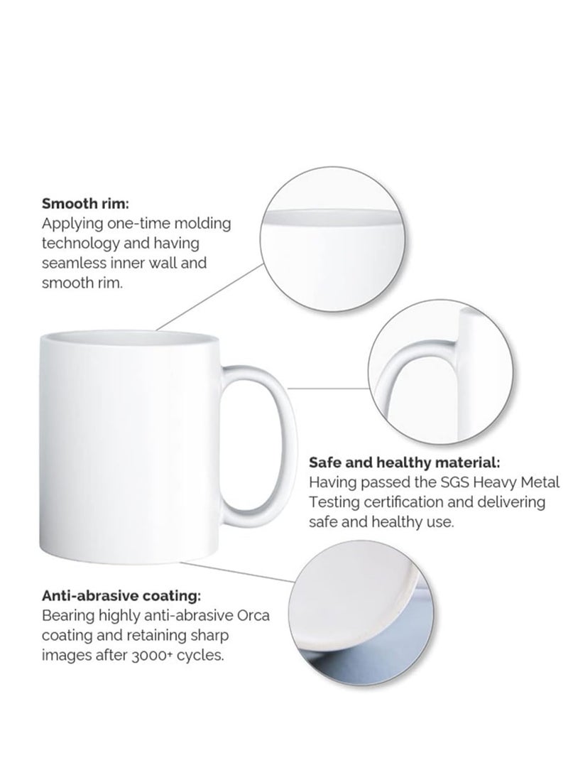 RYN® Ceramic Coffee Mug with Initial Design Printed Gift for Coffee and Tea Lovers 11 Oz  alphabet L - Image 3