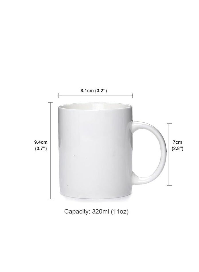 RYN® Ceramic Coffee Mug with Initial Design Printed Gift for Coffee and Tea Lovers 11 Oz  alphabet L - Image 4