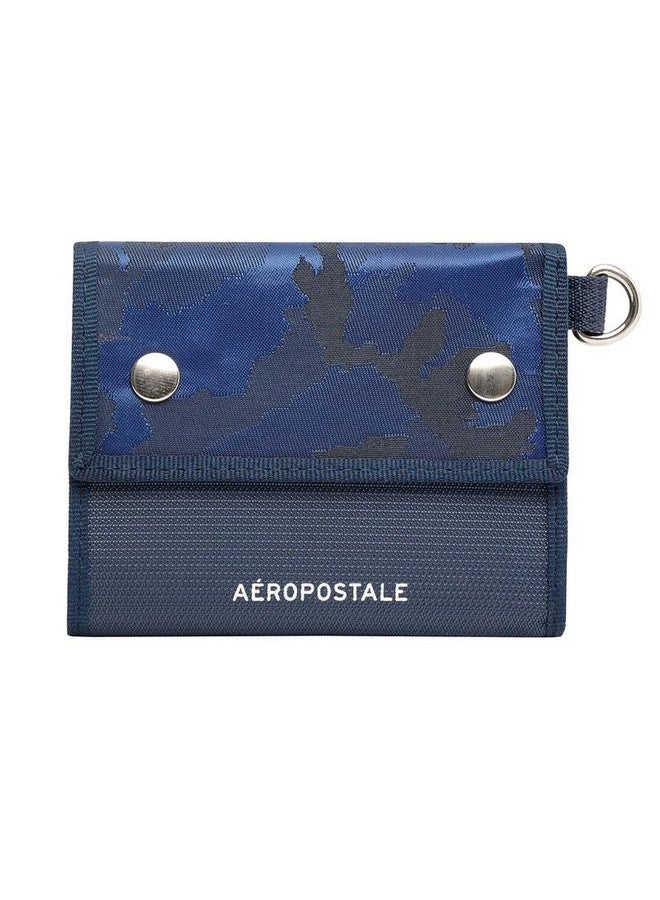 Aeropostale محفظة أيروبوستال للرجال، كحلي-عادي، لاكلاند | محفظة جلدية أصلية للرجال - Image 1