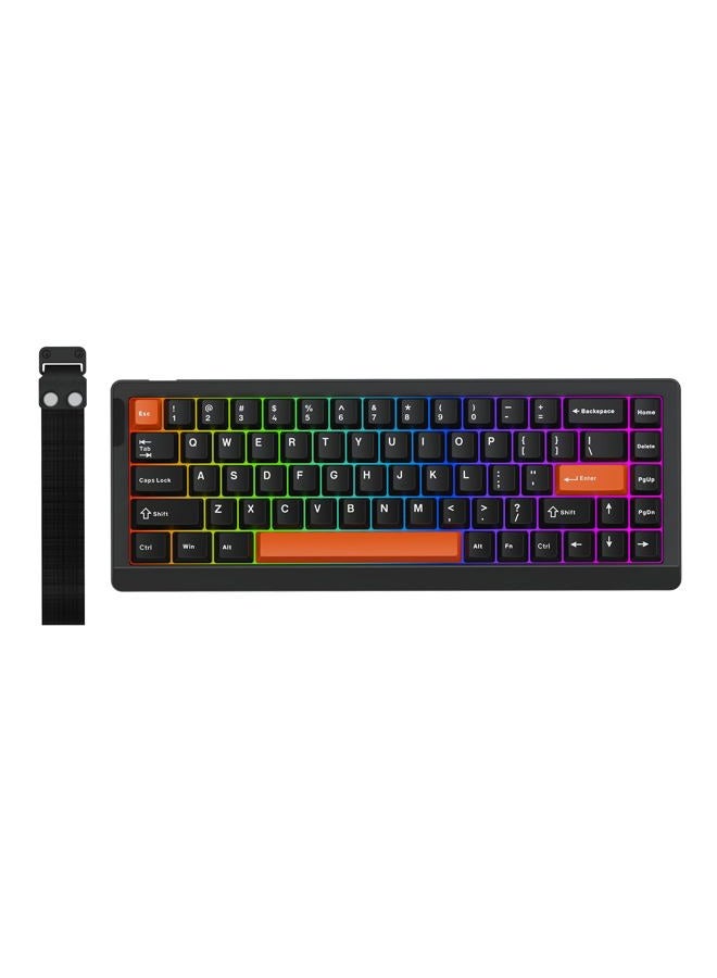 EPOMAKER HE68 Lite Hall Effect Gaming Keyboard, 8k Polling & 128K Scan Rate, 0.005mm Adjustable Trigger, 0.125ms Latency, 5-Layer Sound-Dampened, Snap Key, SOCD, A-RGB, Wired, Mac Software (Black Red) - Image 1