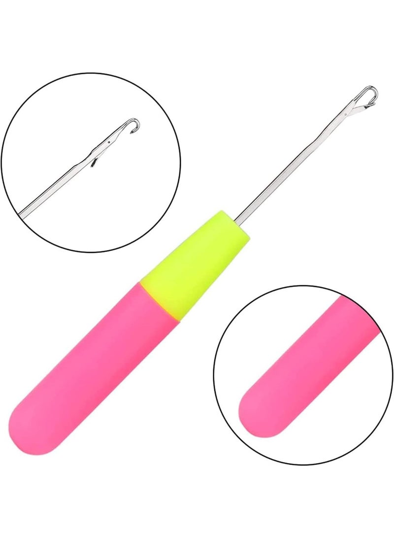 2 PCS Latch Hook Crochet Needle And 30 PCS Dreadlocks Hair Ring Decoration Braiding Hair Silver Gold Metal, Crochet Braids Hair Decoration Accessories, For Crochet Braids Hair - Image 4