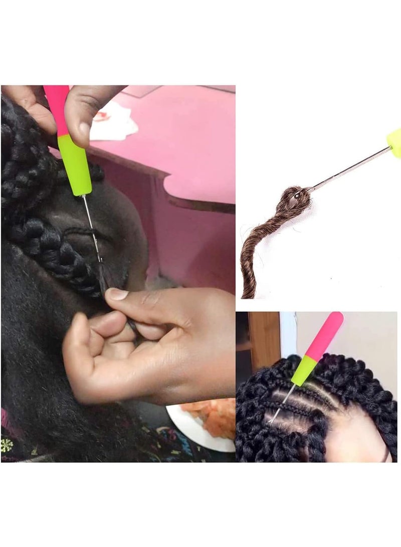 2 PCS Latch Hook Crochet Needle And 30 PCS Dreadlocks Hair Ring Decoration Braiding Hair Silver Gold Metal, Crochet Braids Hair Decoration Accessories, For Crochet Braids Hair - Image 3
