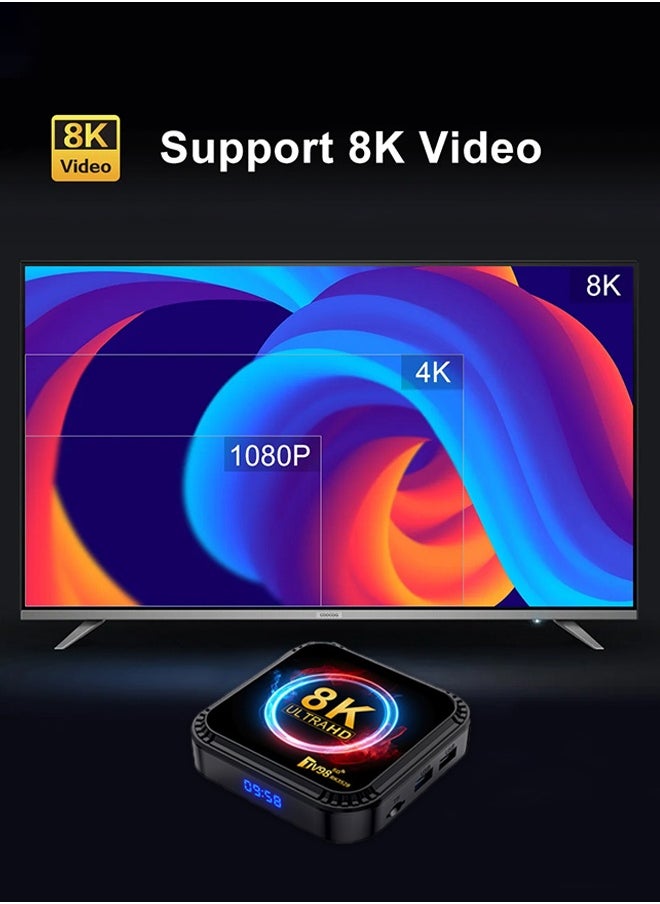 TV98 - Android 13.0 Smart TV Box 4G/64G 2.4G 5G Dual WIFI 6 BT4.0 H.265 8K UHD Media Player Set Top Boxes - Image 1