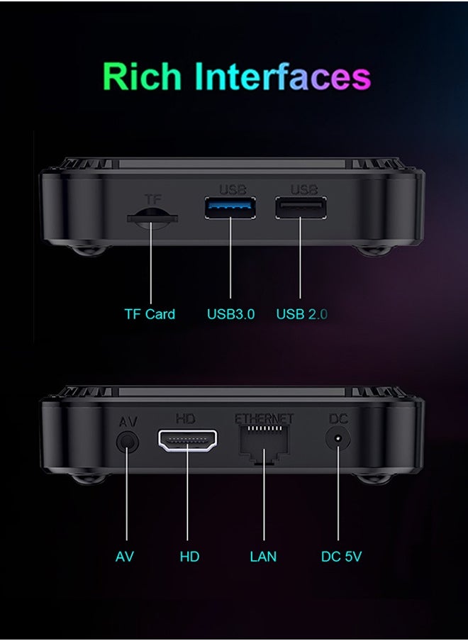 TV98 - Android 13.0 Smart TV Box 4G/64G 2.4G 5G Dual WIFI 6 BT4.0 H.265 8K UHD Media Player Set Top Boxes - Image 1