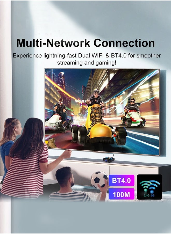 TV98 - Android 13.0 Smart TV Box 4G/64G 2.4G 5G Dual WIFI 6 BT4.0 H.265 8K UHD Media Player Set Top Boxes - Image 1