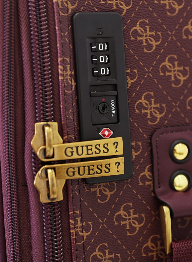 Guess Premium 3-Piece Faux Leather Spinner Luggage Set – Stylish & Durable Travel Trolleys - Image 3