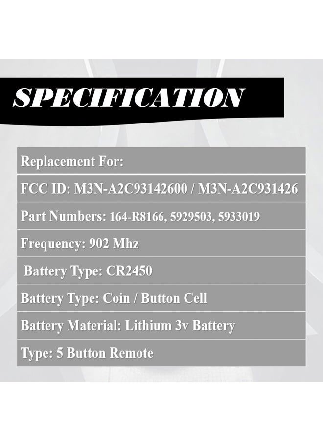 MechanMagic Key Fob Replacement Compatible for Ford F150/F-150 F250/F-250 F350/F-350 F450 2017-2022 Raptor Bronco Push Start Button Keyless Entry Remote Start Control 164-R8166 M3N-A2C93142600 - Image 4