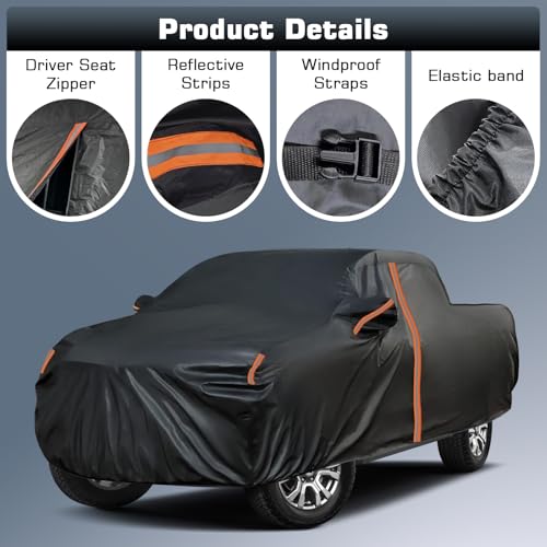JAOGAUS Waterproof SUV Car Cover Custom Fit for GMC Yukon XL/GMC Denali (2004-2025), All Weather Outdoor SUV Car Covers, Windproof Bands Cover,Reflective Strip for Snow Rain Dust Cover,Sun UV Protect - Image 2