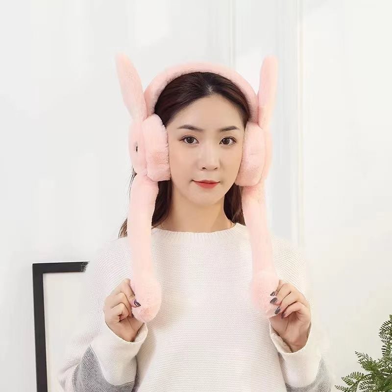 Douyin'S Same Rabbit Earmuffs, Moving Earmuffs, Cute Earmuffs For Kidsren In Winter, Warm And Cold-Proof, Frozen Ear Warmers, Earmuffs - Image 5